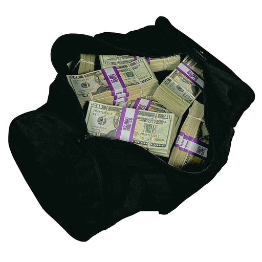 RealAged $102,000 prop money bundles and duffel bag