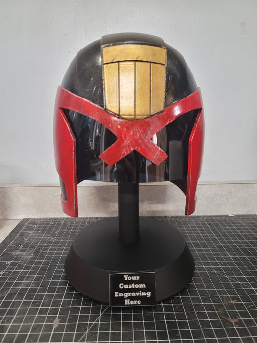 Custom Engraved Helmet Display Stand - Prop Money Inc.