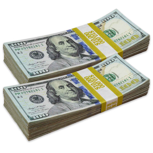 $20,000 ✔️RealAged™ Full Print New Series Stack - Prop Money Inc.