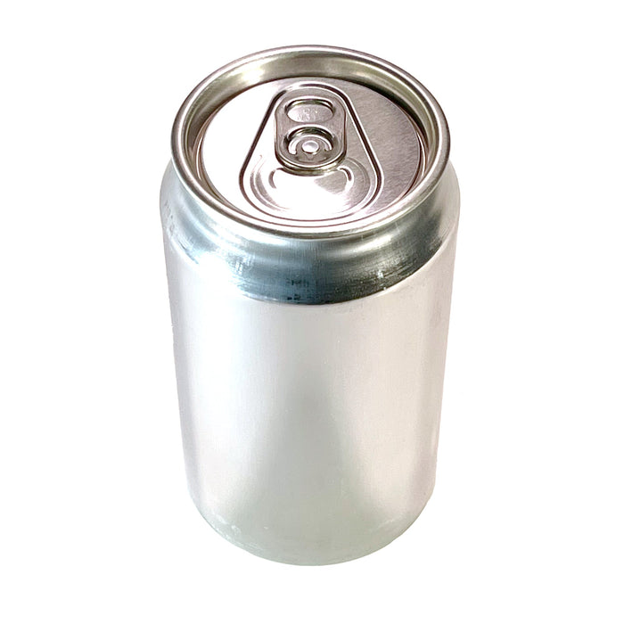Real Unfilled Bright Aluminum Can with End - Pop, Soda or Beer Can Blank - Prop Money Inc.