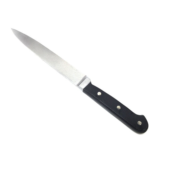 NewRuleFX Brand Plastic Long Bladed Kitchen Knife Prop - SILVER and BLACK - Prop Money Inc.