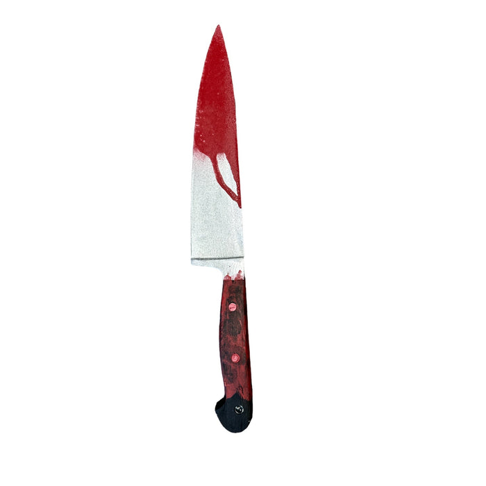 Plastic 13 Inch Chef’s Knife Silver Blade and Black Handle - Prop Money Inc.