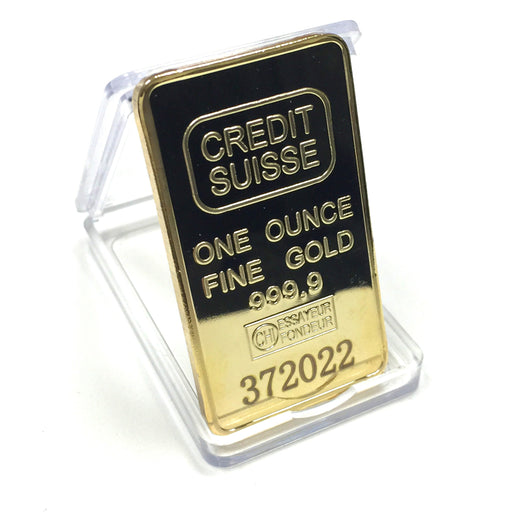 Gold Credit Suisse One Ounce Ingot Replica Prop - Prop Money Inc.