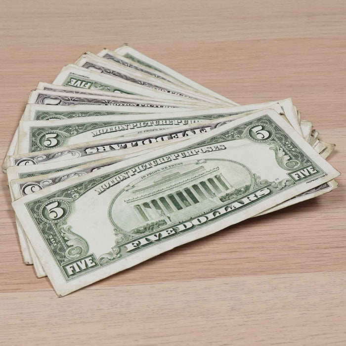 $5 ✔️RealAged™ 1990 Series Bills - Prop Money Inc.