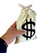 Money Bag - Canvas Cloth Drawstring 6 x 9 inch - Prop Money Inc.