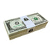 Stacked board game play money bundle with realistic appearance