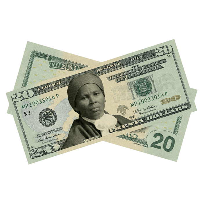 Harriet Tubman commemorative bills for educational displays and collections